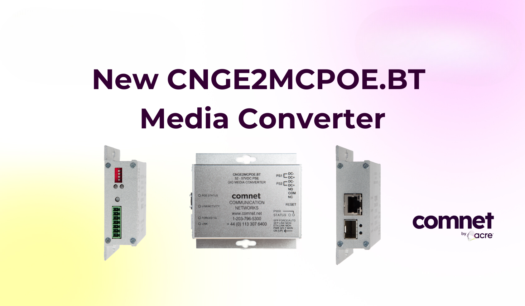 comnet by acre New CNGE2MCPOE.BT Media Converter